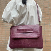 DONT SHOOT THE MESSENGER HANDBAG - BURGUNDY CROC