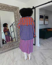CHECK MATE CUSTOM KIMONO - ORANGE MULTI