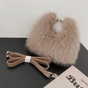 FUR BABY MINI HANDBAG - SMOKEY TAUPE
