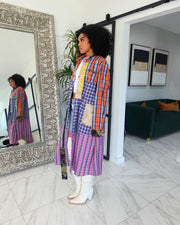 CHECK MATE CUSTOM KIMONO - ORANGE MULTI