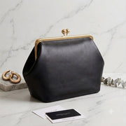 GLAMOUR GIRL KISS-LOCK BAG-BLACK