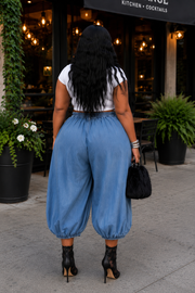 VOLUME UP DENIM SHORTS