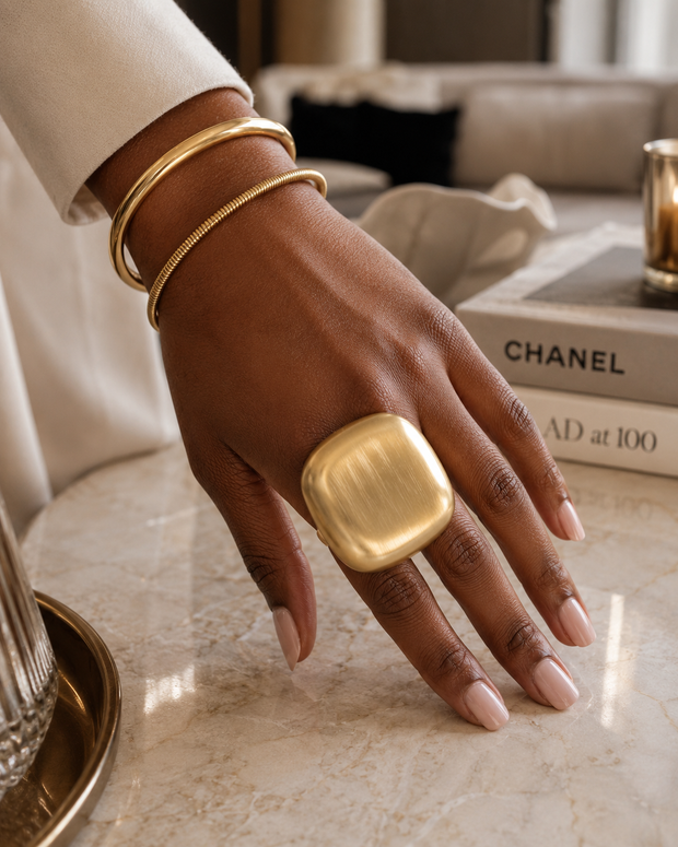 TALK TO THE HAND RING - GOLD