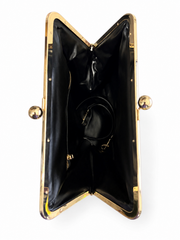 GLAMOUR GIRL KISS-LOCK BAG-BLACK