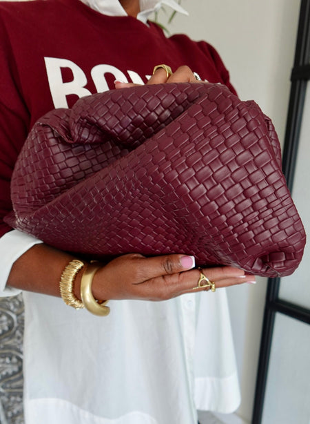 DESIGN HER CLUTCH BAG - BURGUNDY