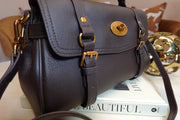 BDONNAS LUX EVERYDAY ICON SATCHEL BAG - DARK BROWN LEATHER