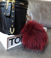 PUFF PUFF KEYCHAIN - BURGUNDY