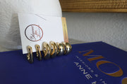 80's BABY EARRING 3PC SET - GOLD