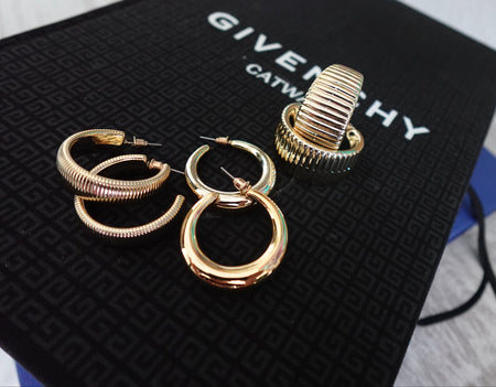 THE GIRL NEXT DOOR 3PC SET EARRINGS - GOLD