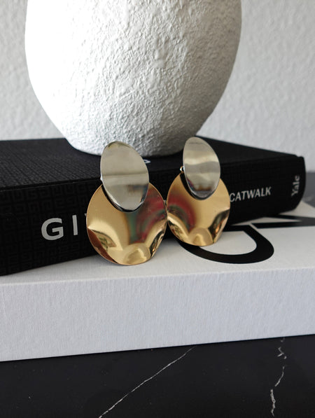 MIXED FEELINGS EARRINGS - SILVER & GOLD