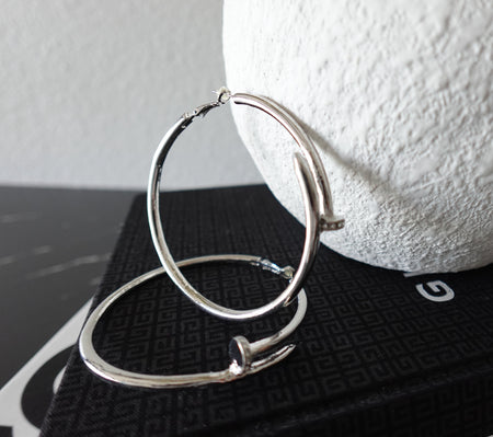 NAILED IT EARRINGS - SILVER