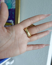 JADED RING -  BLUE & GOLD