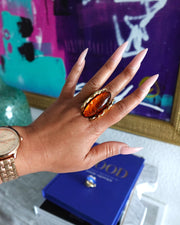 JADED RING -  COPPER & GOLD