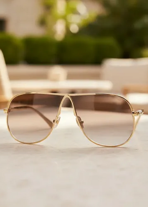 GOLDEN FRAME OF MIND AVIATORS