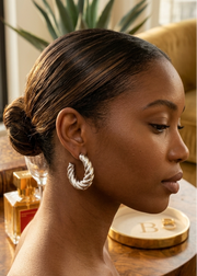 CROISSANT EARRINGS - SILVER
