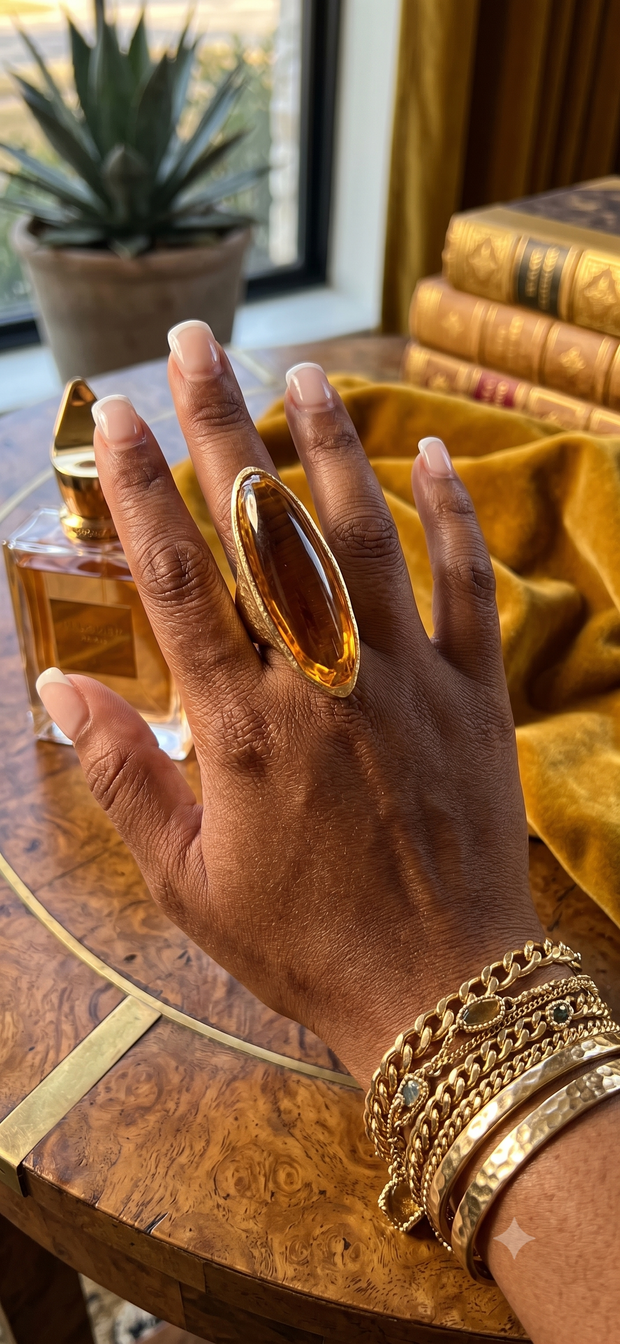 HIGH DRAMA RING - AMBER