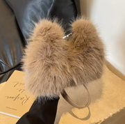 FUR BABY MINI HANDBAG - SMOKEY TAUPE