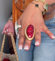 BE JEWELED RING - RUBY