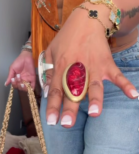 BE JEWELED RING - RUBY