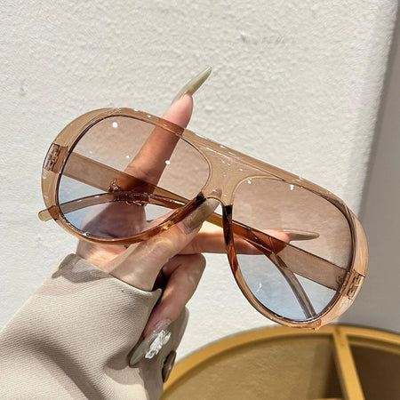 THROWING SHADE AVIATORS - CHAMPAGNE