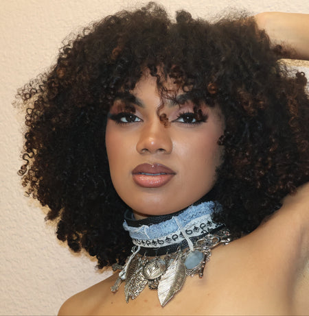 CHARM CHOKER - BLACK & WHITE