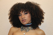 CHARM CHOKER - BLACK & RED