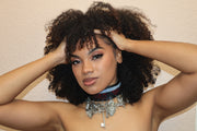 CHARM CHOKER - BLACK & RED