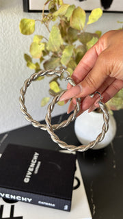 TWISTED EARRINGS - MULTI SILVER