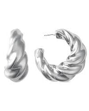 CROISSANT EARRINGS - SILVER