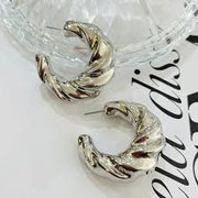 CROISSANT EARRINGS - SILVER