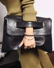DONT SHOOT THE MESSENGER HANDBAG - BLACK