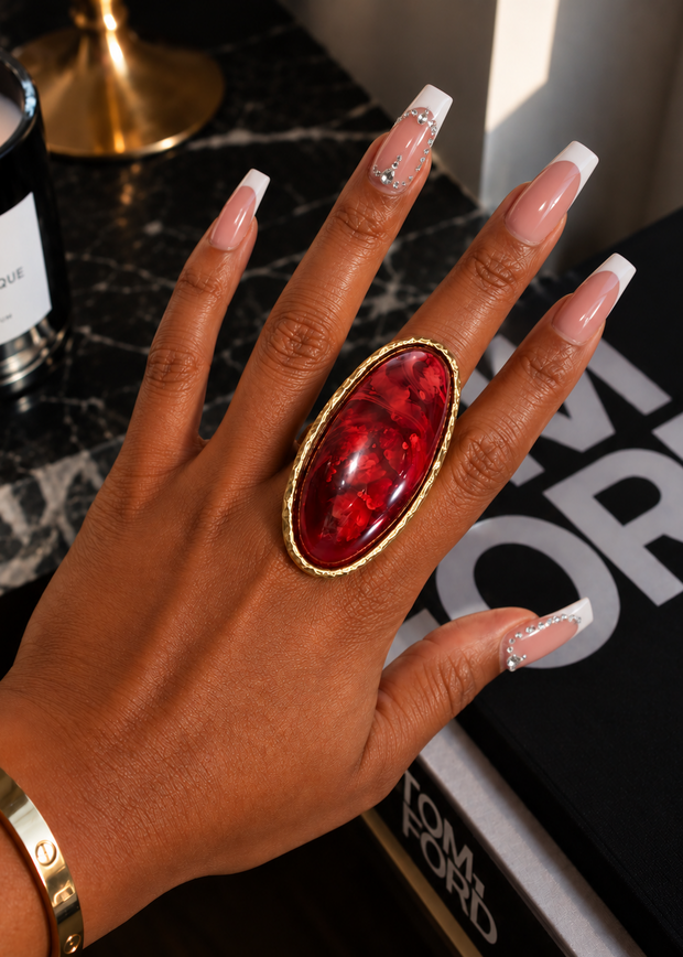 MASRANI RING - BLOODSHOT RED