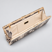 COLD BLOODED CLUTCH- SNAKESKIN INSPIRED