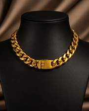 CUBAN CONNECT CHOKER- GOLD