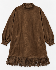 FRINGED BEHAVIOR- DARK BROWN