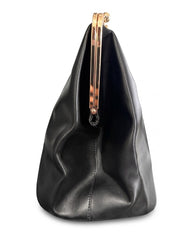 GLAMOUR GIRL KISS-LOCK BAG-BLACK