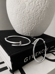 NAILED IT EARRINGS - SILVER