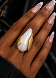 RARE FORM RING- GOLD & SILVER