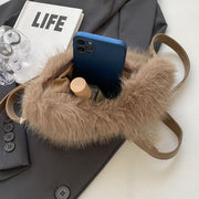 FUR BABY MINI HANDBAG - SMOKEY TAUPE