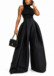 TAKING SPACE WIDE LEG PANTS- BLACK