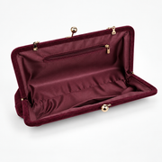 VELVET VICE CLUTCH- BURGUNDY